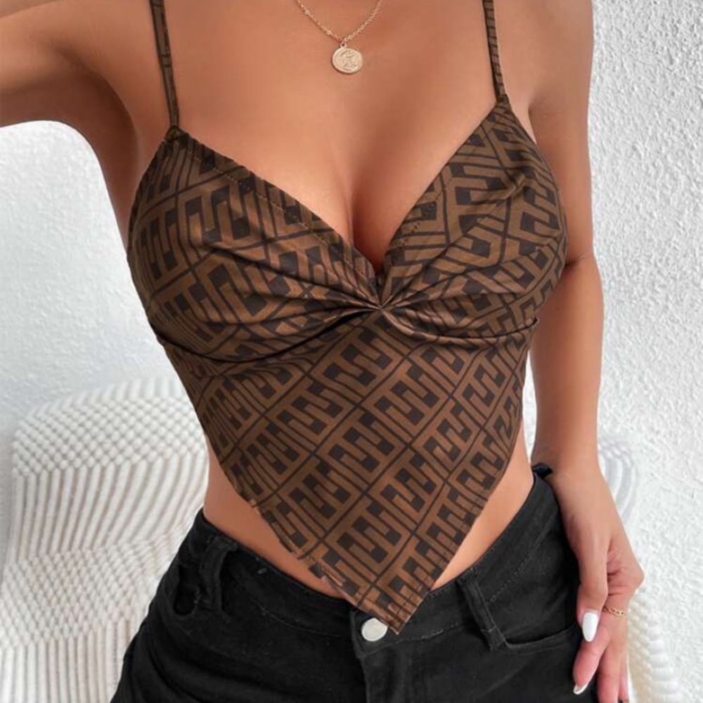 SHEIN Brown Crop Top